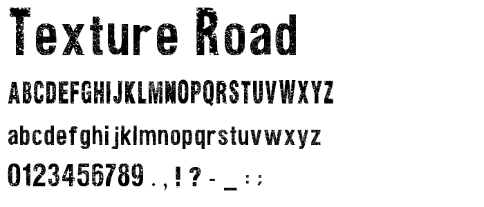 Texture Road font